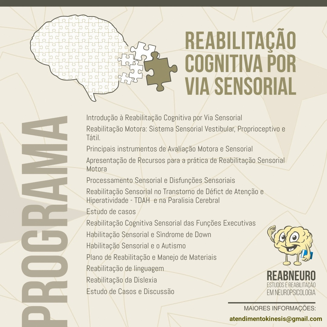 Curso Reabilitação Cognitiva por via Sensorial