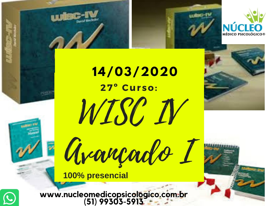27º Curso: WISC IV - Avançado I - Identificação dos Transtornos