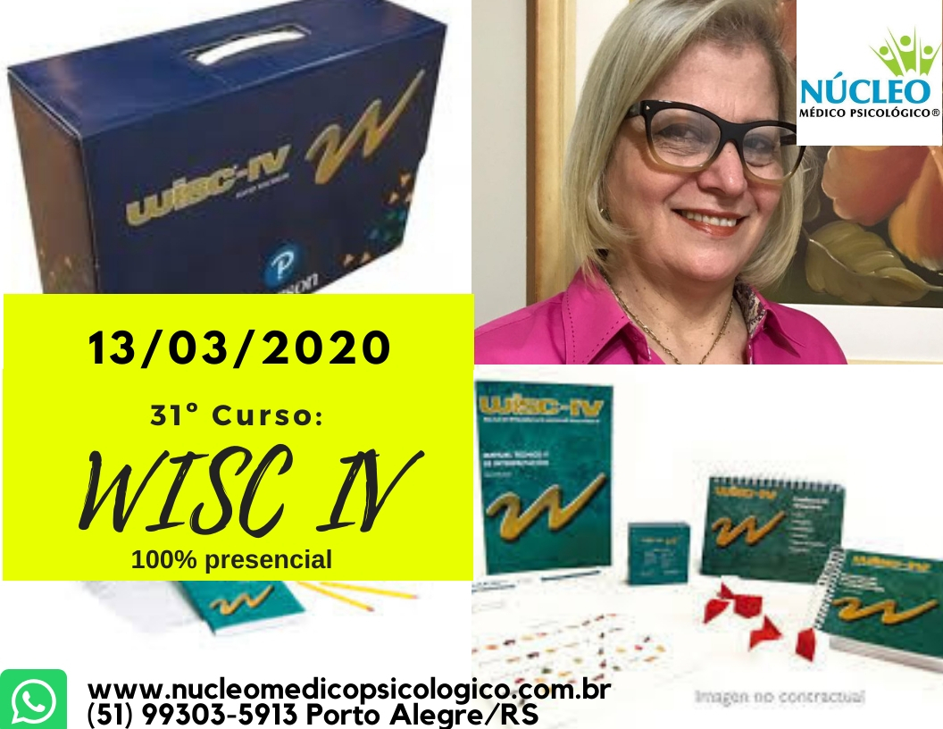 31º Curso: WISC IV - Escala Wechsler de Inteligência para Crianças