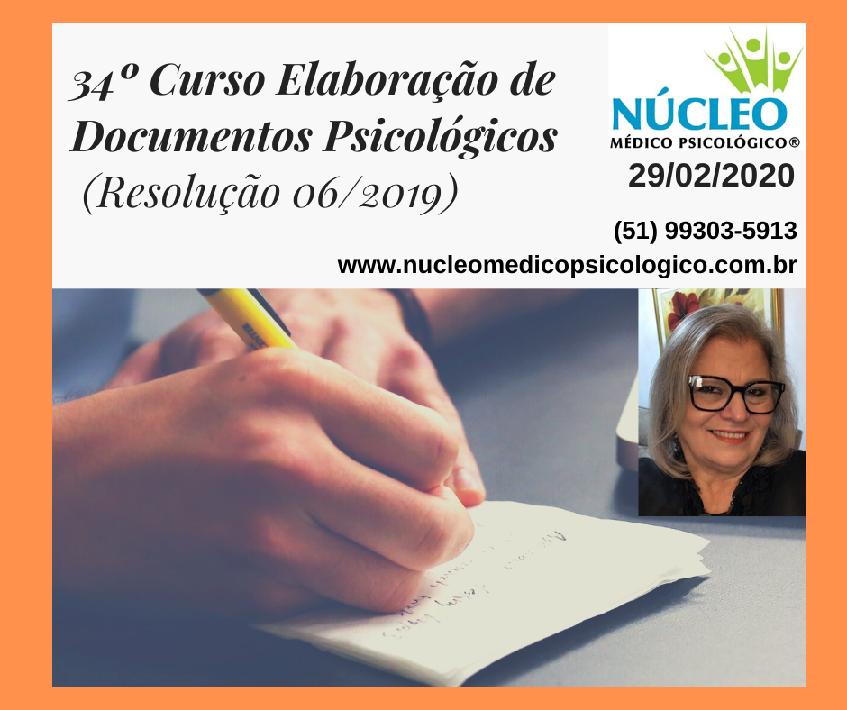 34º Curso: Elaboração de Documentos Psicológicos - 20% OFF