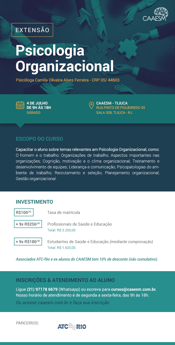 EXTENSÃO EM PSICOLOGIA ORGANIZACIONAL