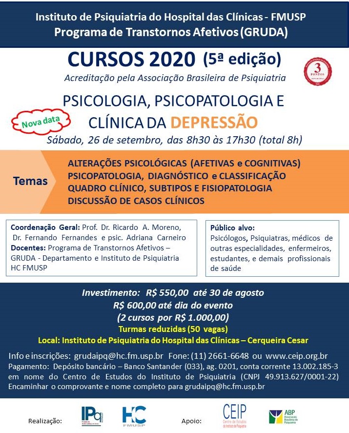PSICOLOGIA, PSICOPATOLOGIA E CLÍNICA DA DEPRESSÃO