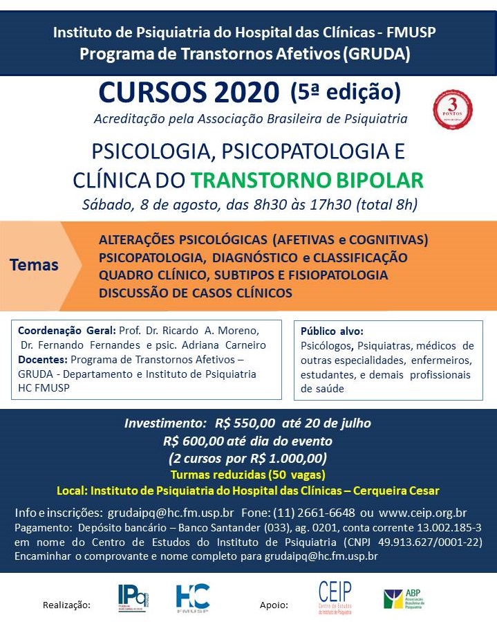 PSICOLOGIA, PSICOPATOLOGIA E CLÍNICA DO TRANSTORNO BIPOLAR