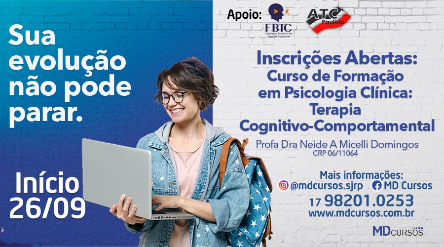 CURSO DE FORMAÇÃO EM PSICOLOGIA CLÍNICA: TERAPIA COGNITIVO-COMPORTAMENTAL