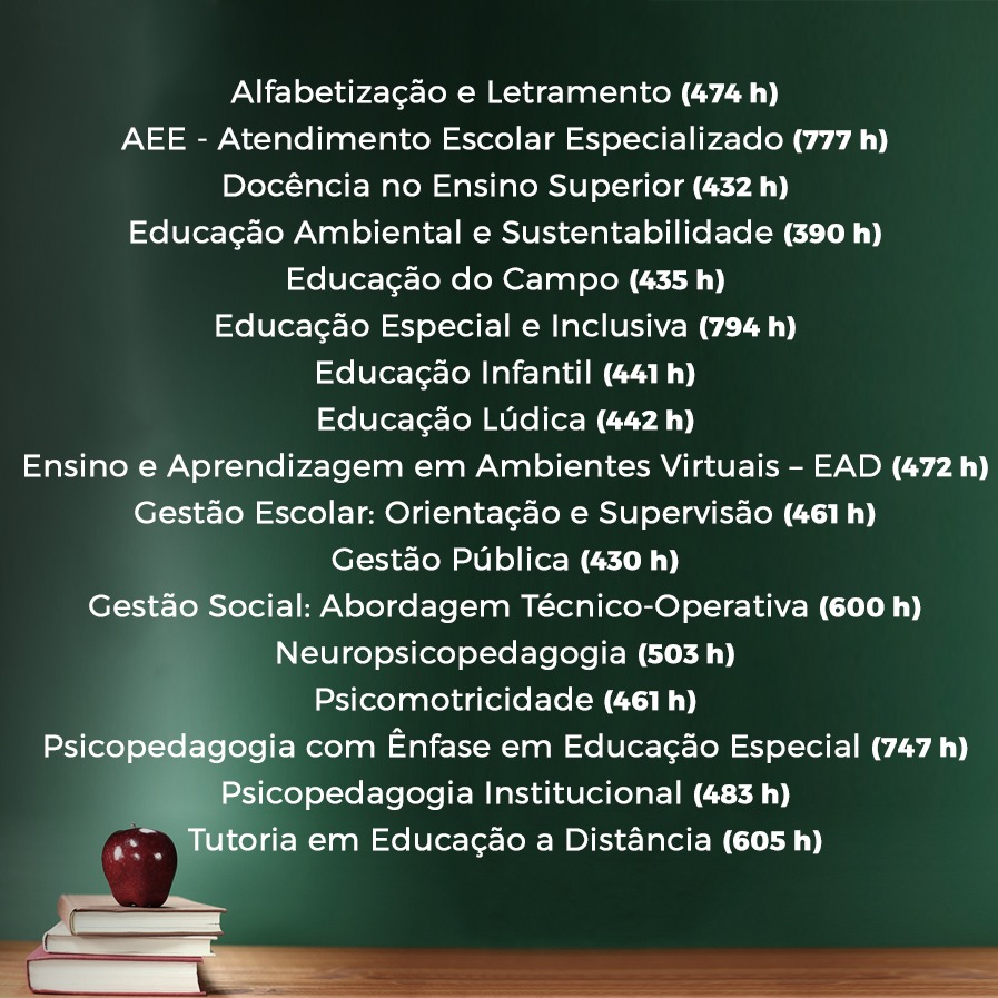 Cursos de Pós  EAD