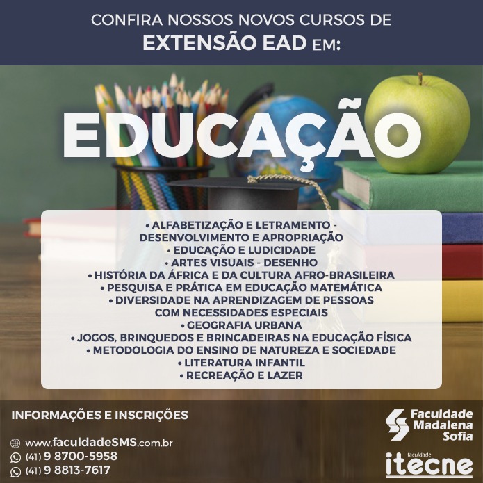 Cursos de Extensão 100% à distância