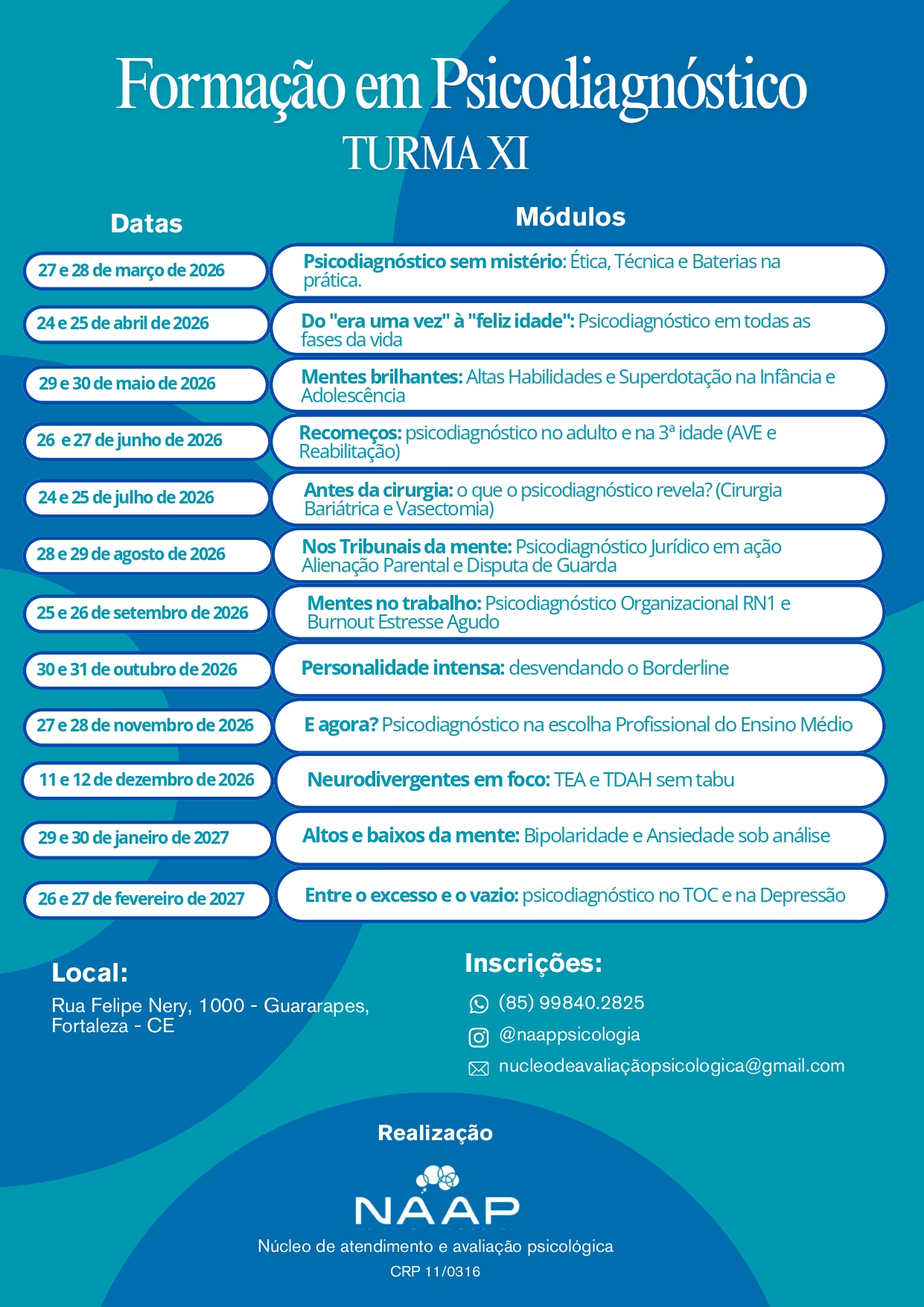 Curso de Forma&ccedil;&atilde;o em Psicodiagn&oacute;stico