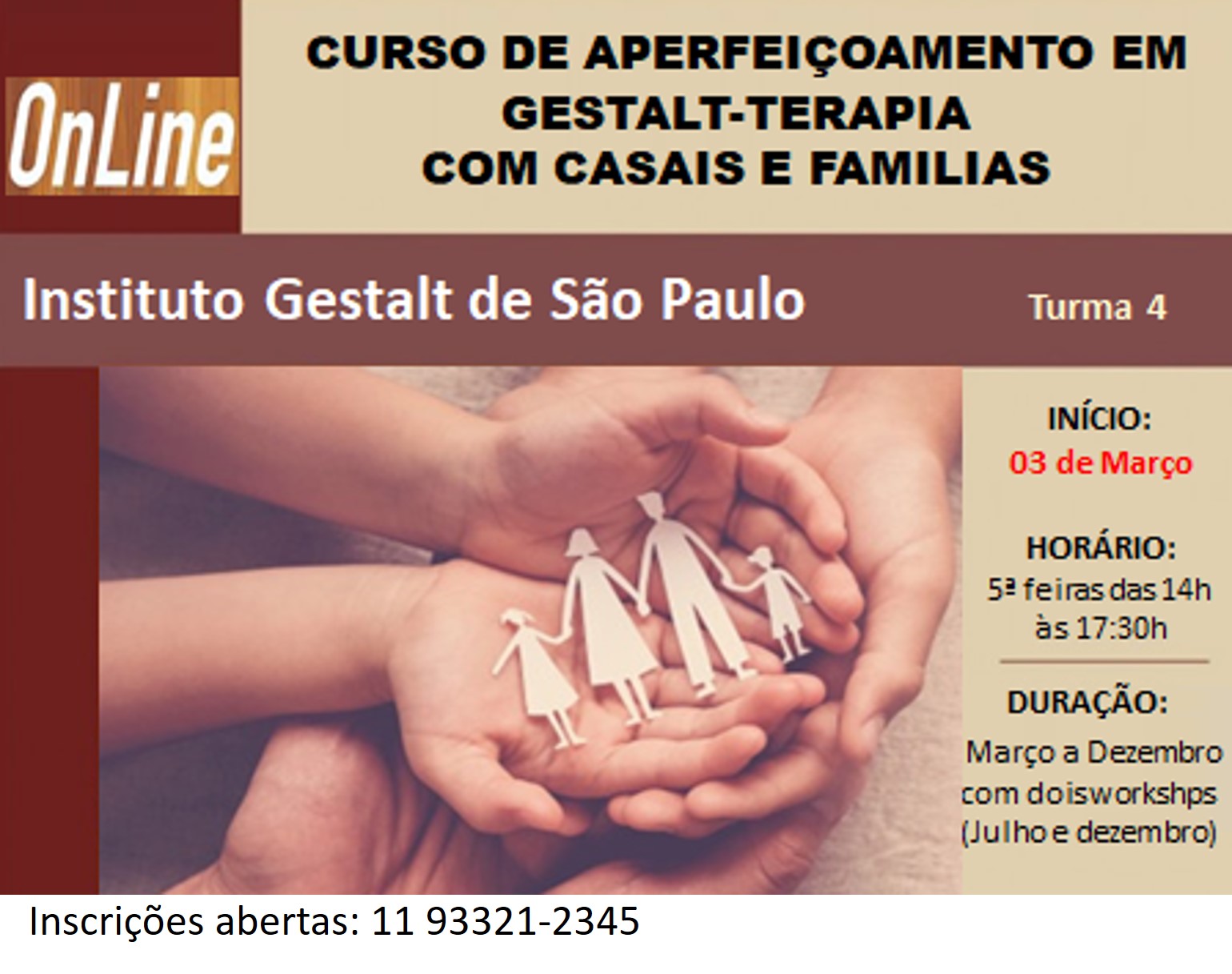 Curso de Aperfeiçoamento em Gestalt-terapia com casais e famílias