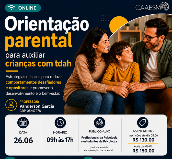 Orienta&ccedil;&atilde;o parental para auxiliar crian&ccedil;as com TDAH