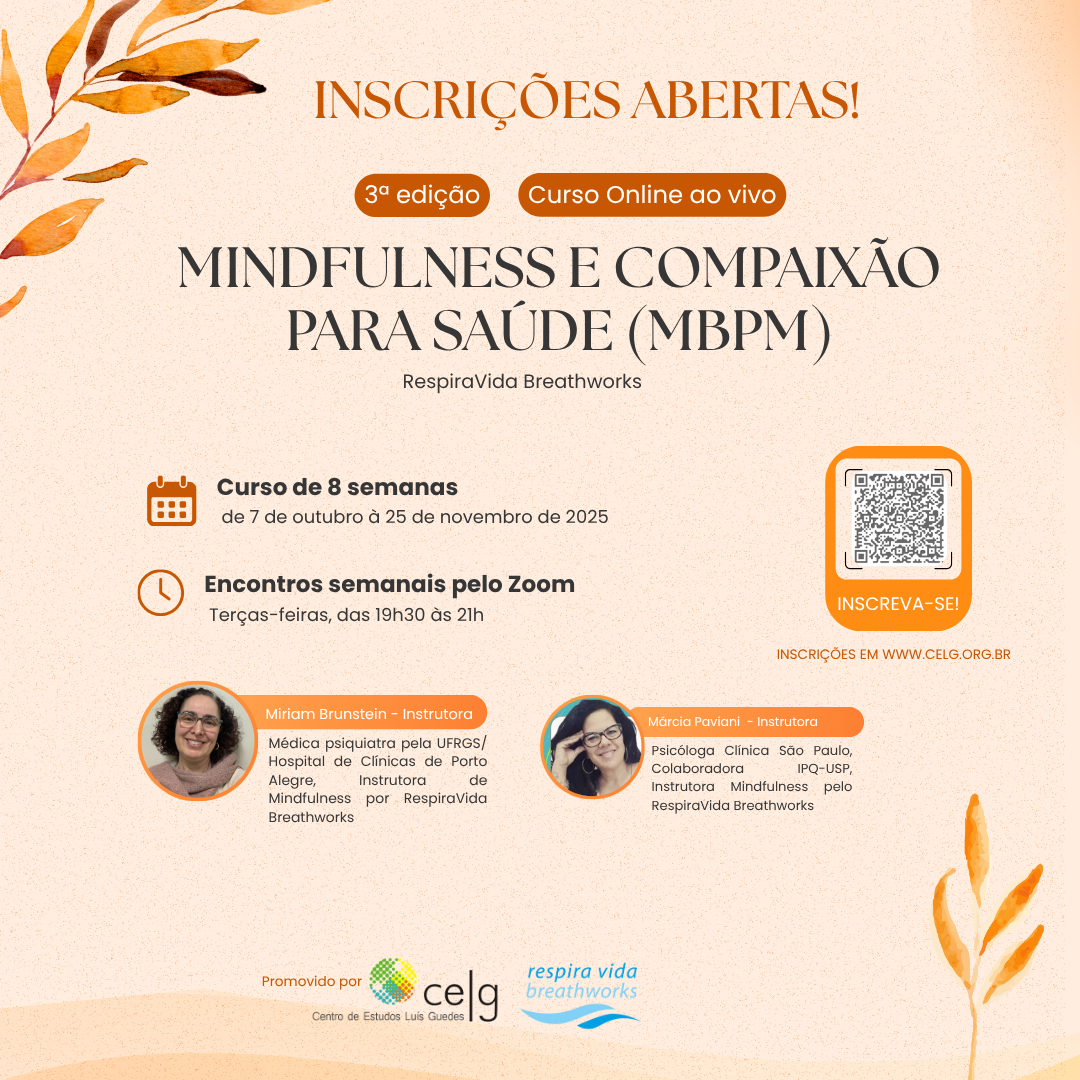 3ª edição de Mindfulness e Compaixão para Saúde (MBPM)  RespiraVida Breathworks