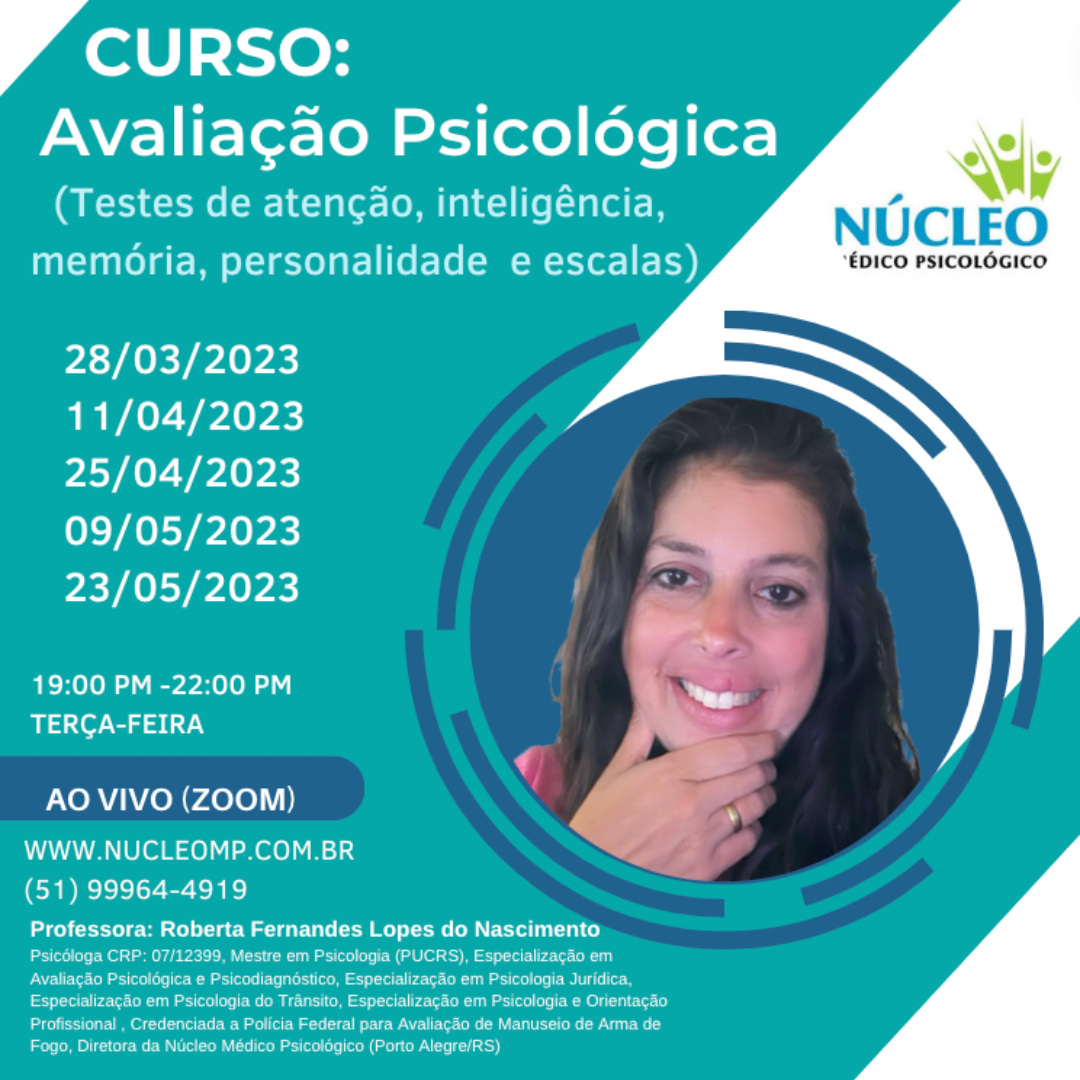 Curso Testes Psicológicos para avaliação e diagnóstico (atenção, inteligência, memória, personalidade e escalas)