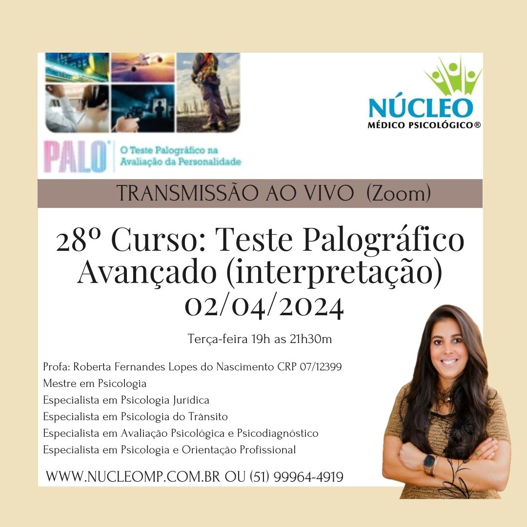 28º Curso: Teste Palográfico Avançado Interpretação - Transmissão ao vivo