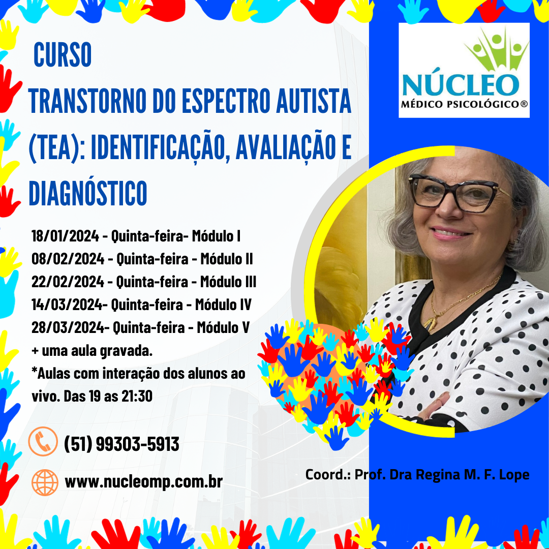 8º Curso de Formação: Transtorno do Espectro Autista - TEA (Identificação, Avaliação e Diagnóstico)