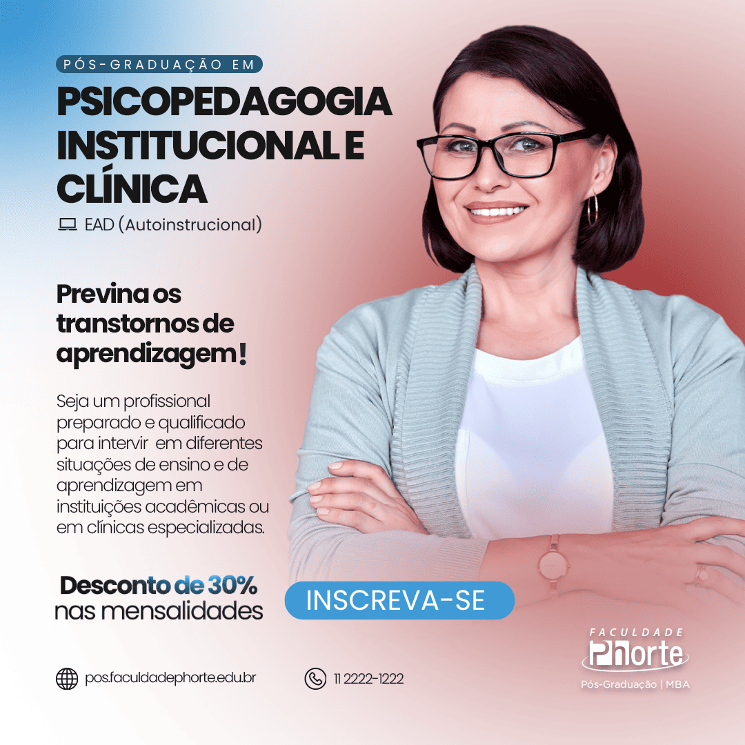Pós-Graduação EAD em Psicopedagogia Institucional e Clínica