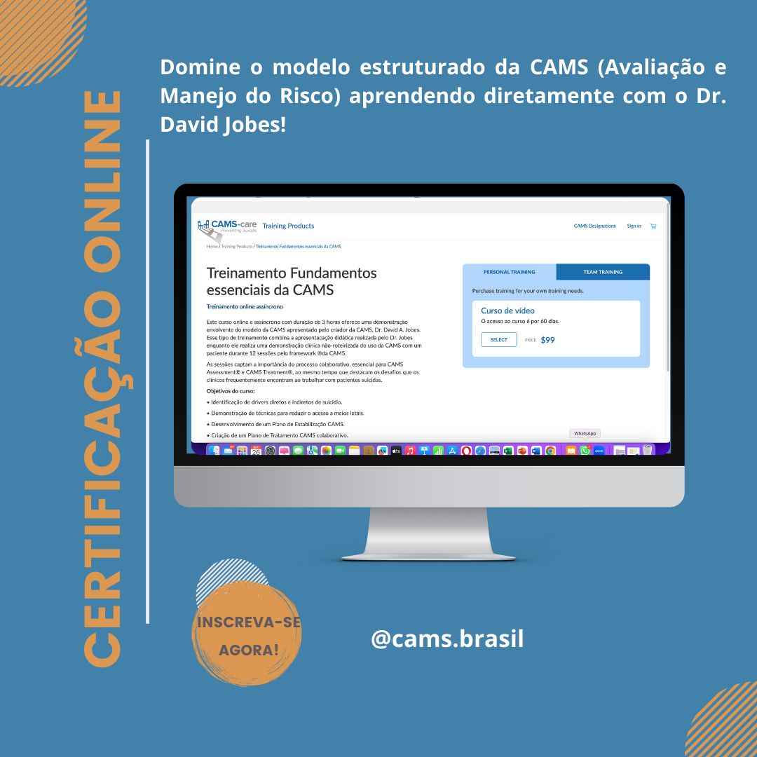 Curso Online Essencial em CAMS - com Dr. David A. Jobes!* - Em Português!