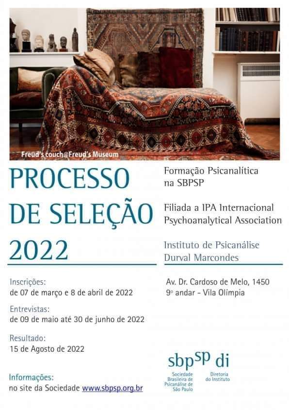 PROCESSO DE SELEÇÃO 2022 - SBPsp Inscrições abertas! PARTICIPEM
