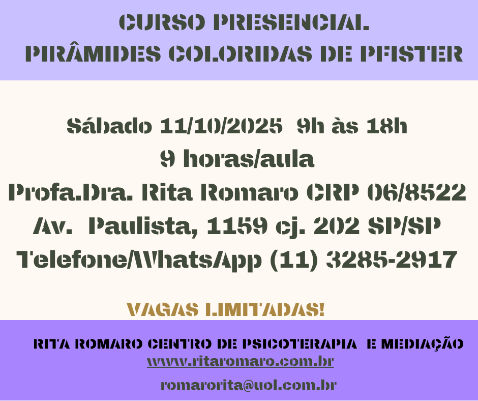 CURSO PRESENCIAL PIRÂMIDES COLORIDAS DE PFISTER