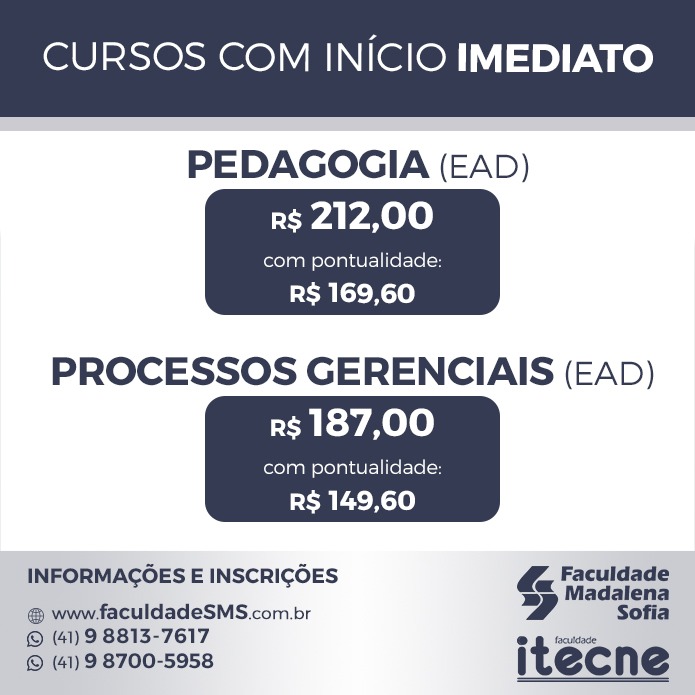 Pedagogia EaD- Descontos especiais para quem viu no"  Mural"