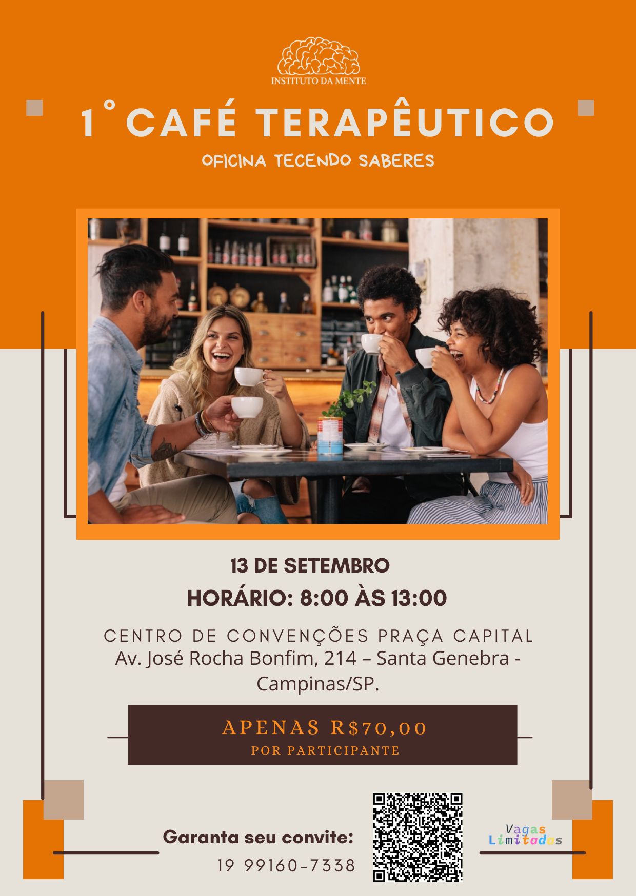 Instituto da Mente - I Café Terapêutico - Oficina Tecendo Saberes