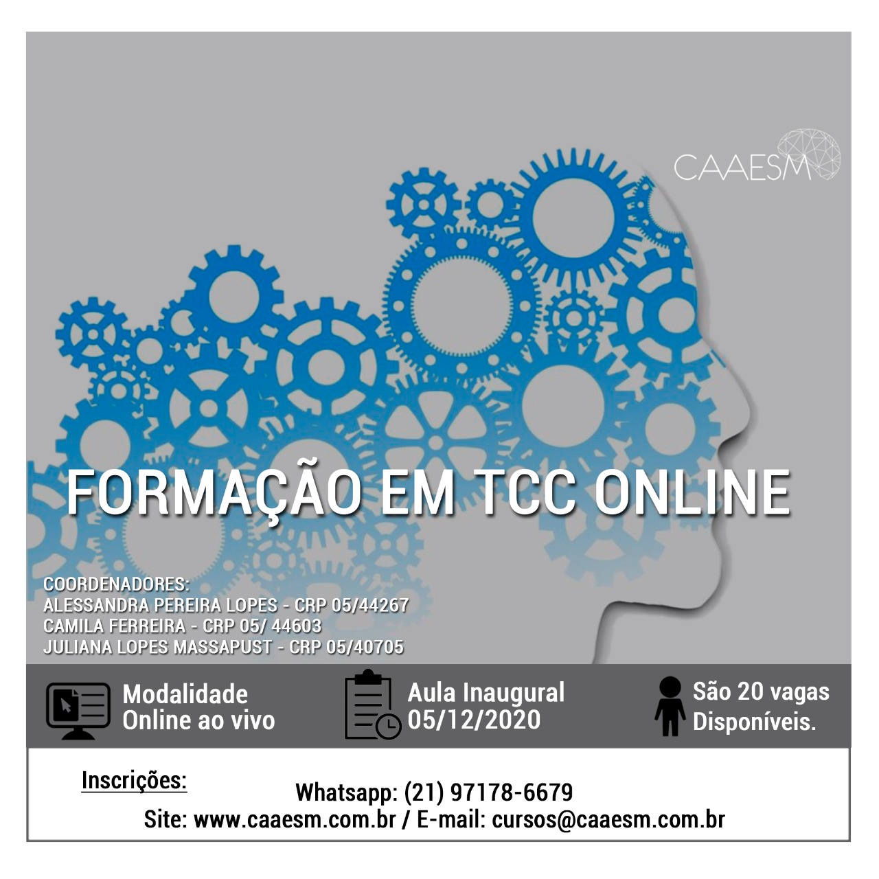 FORMAÇÃO EM TERAPIA COGNITIVO COMPORTAMENTAL - ONLINE
