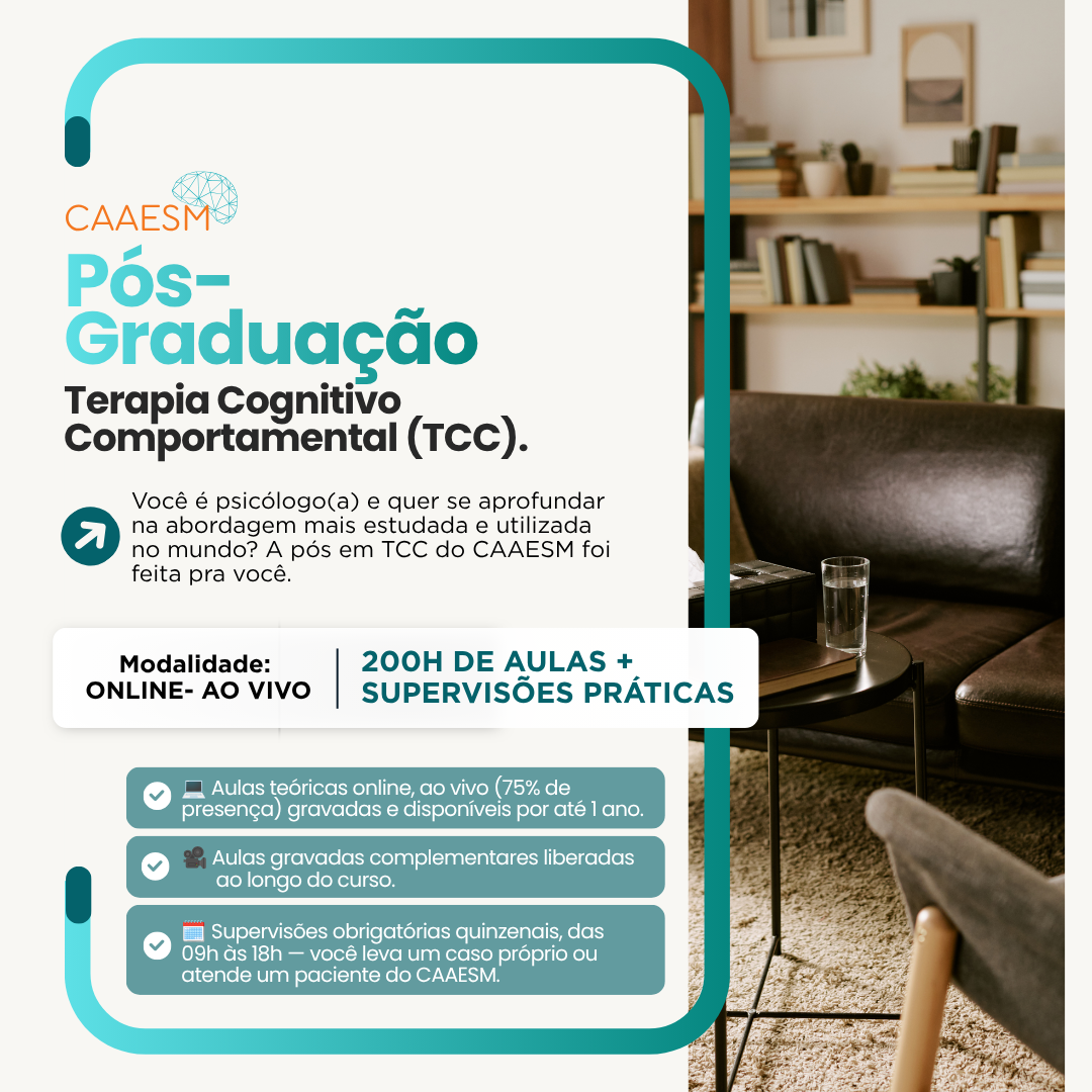 ESPECIALIZA&Ccedil;&Atilde;O EM TERAPIA COGINITVO COMPORTAMENTAL