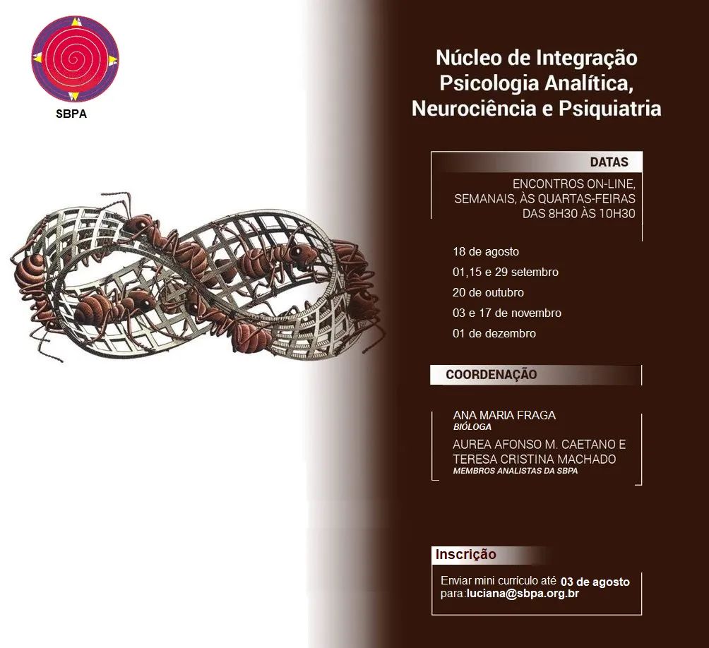 NÚCLEO INTEGRAÇÃO PSICOLOGIA ANALÍTICA E NEUROCIÊNCIAS. INSCRIÇÕES ABERTAS!