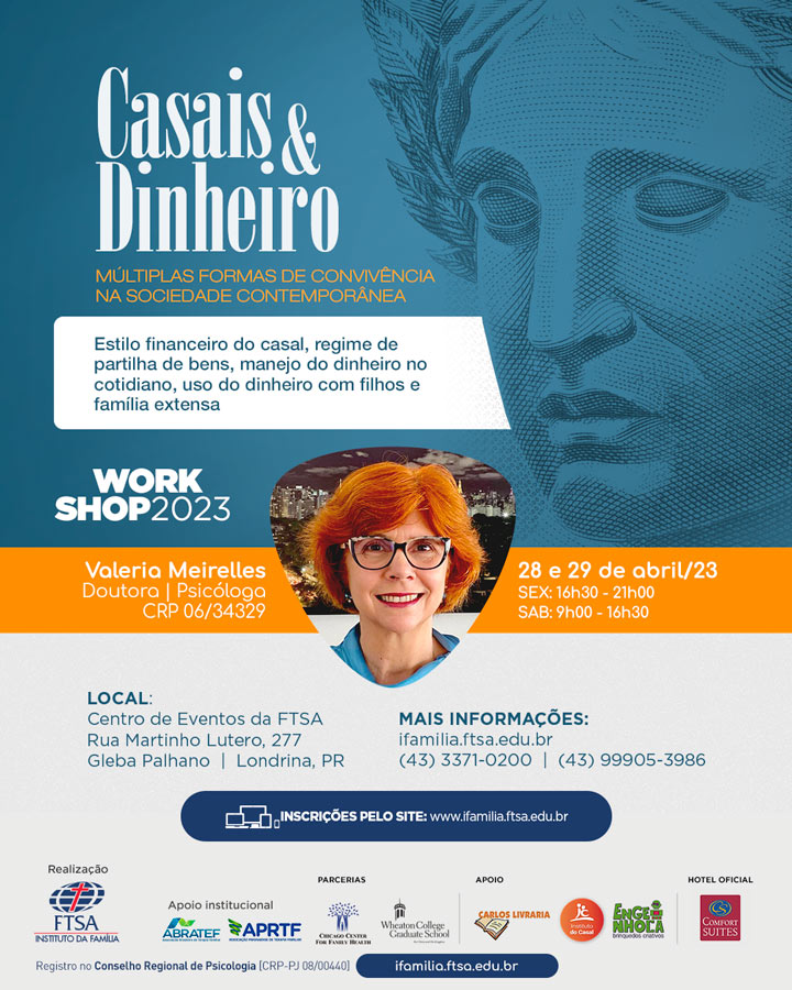 WORKSHOP CASAIS E DINHEIRO: MÚLTIPLAS FORMAS DE CONVIVÊNCIA NA SOCIEDADE CONTEMPORÂNEA