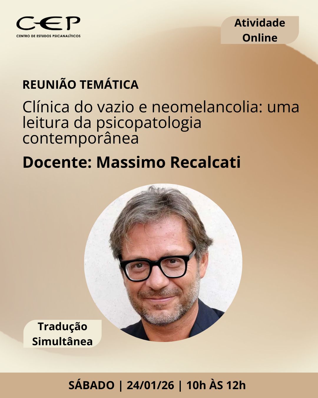 Reuni&atilde;o Tem&aacute;tica com Massimo Recalcati