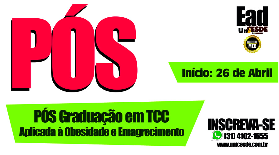 Pós graduação em TCC aplicada à Obesidade e ao Emagrecimento