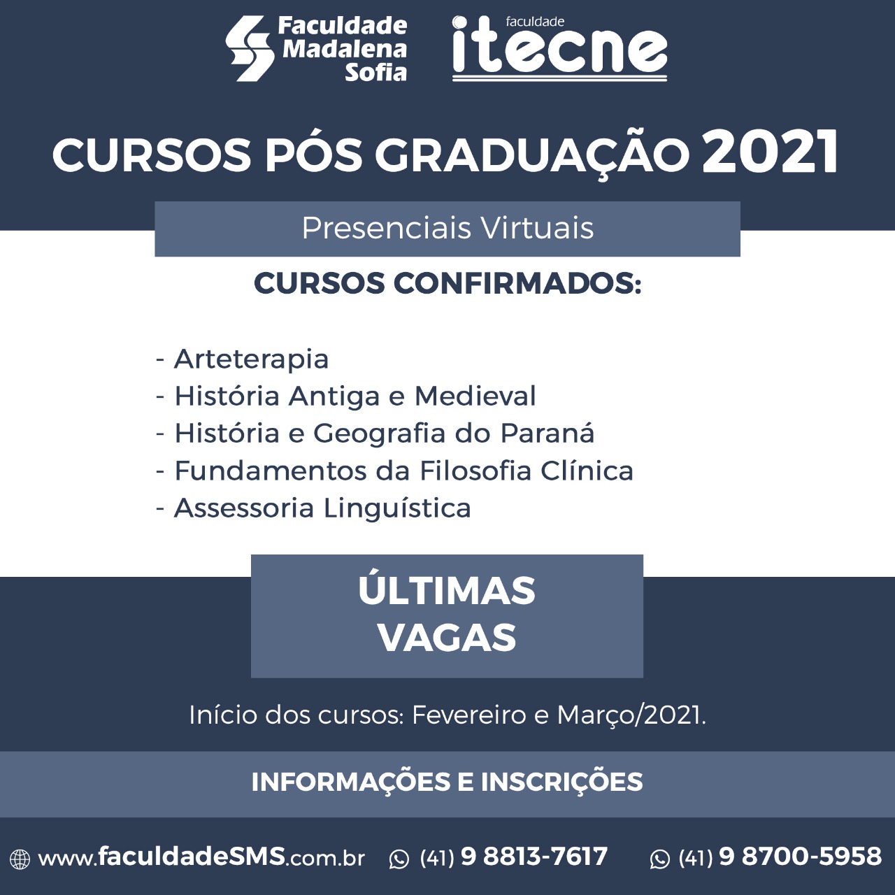 Cursos de Pós virtual-Presencial