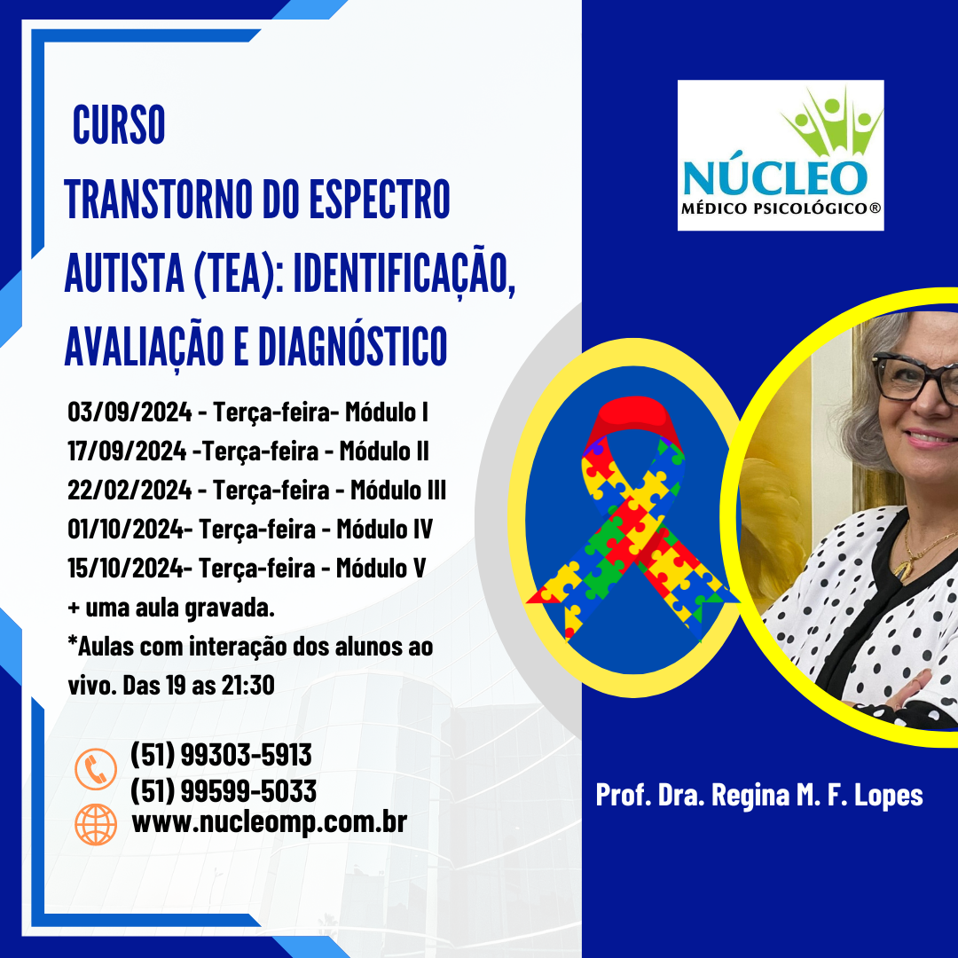 9º Curso de Formação: Transtorno do Espectro Autista - TEA (Identificação, Avaliação e Diagnóstico)