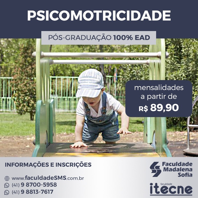 Cursos de pós em Psicomotricidade -100%à distância