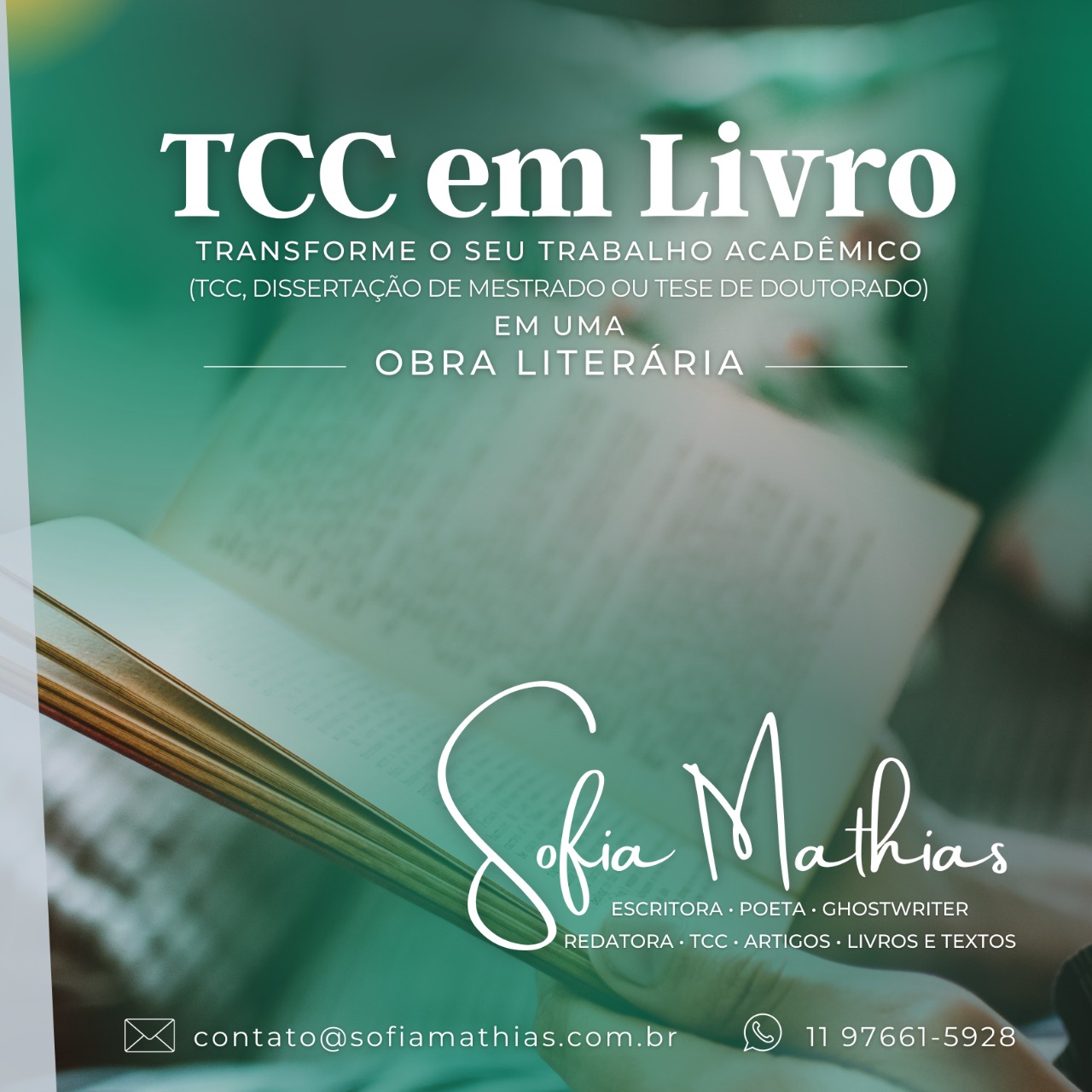 Para você que deseja transformar o seu TCC,  Dissertação de Mestrado ou Doutorado em uma obra literária