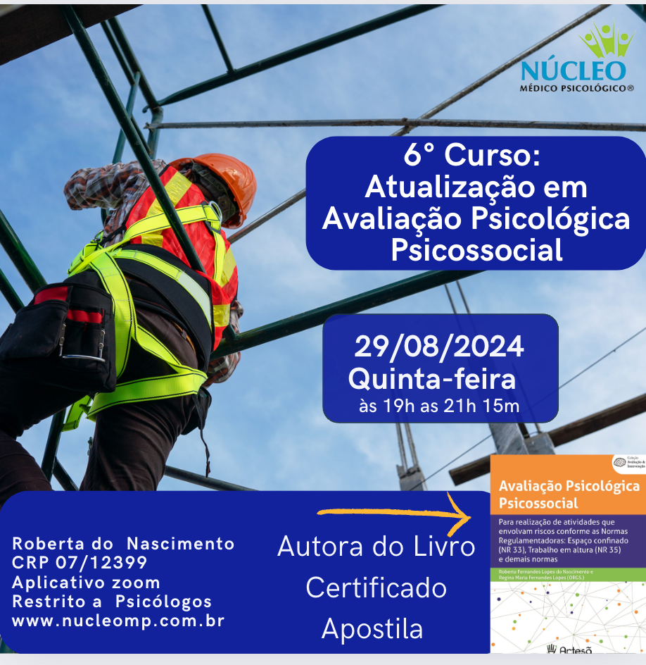 6° Curso: Atualização em Avaliação Psicológica Psicossocial