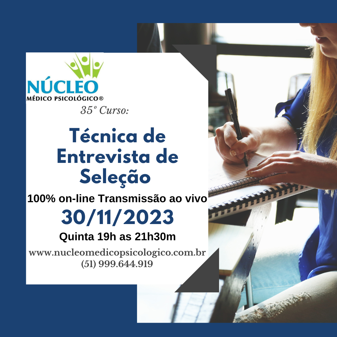 35º Curso: Técnicas de Entrevista para Seleção - Transmissão ao vivo (on-line)