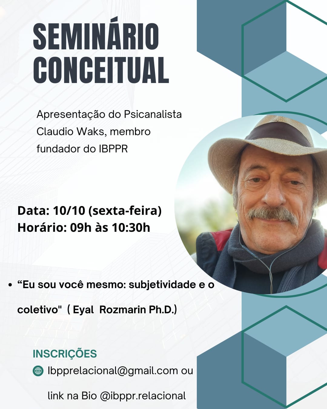 ATIVIDADE GRATUITA -  Seminários Conceituais