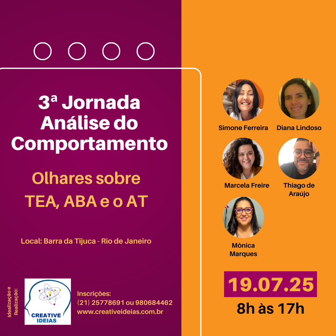 3ª Jornada Análise do Comportamento - Olhares sobre TEA, ABA e AT